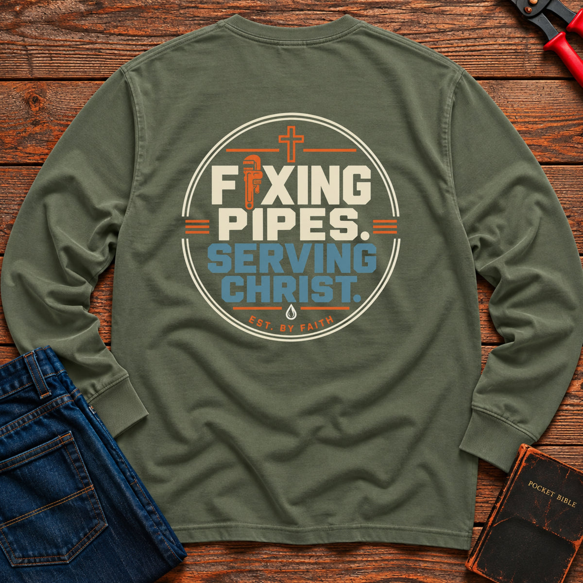 Fixing Pipes Long Sleeve T-Shirt
