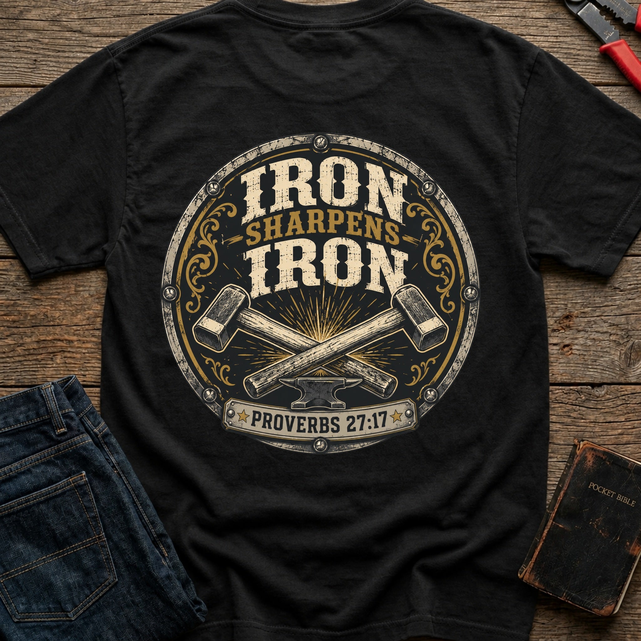 CrossGritOS|asset=17|template=4|color=Black|view=back|file=Iron-Sharpens-Iron-T-Shirt-6a580744e13ab1a7cf029756-printify-art-1-2_Black_back_template-4.jpg