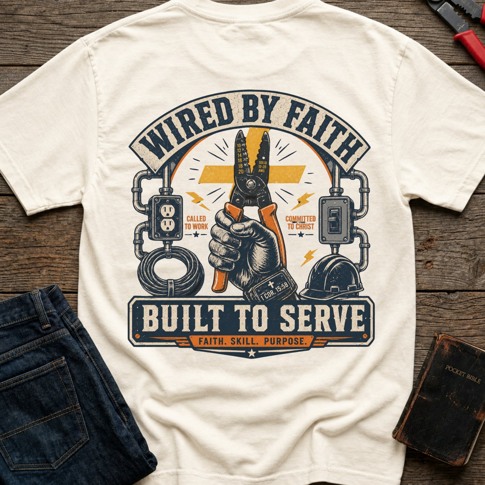 Wired By Faith T-Shirt