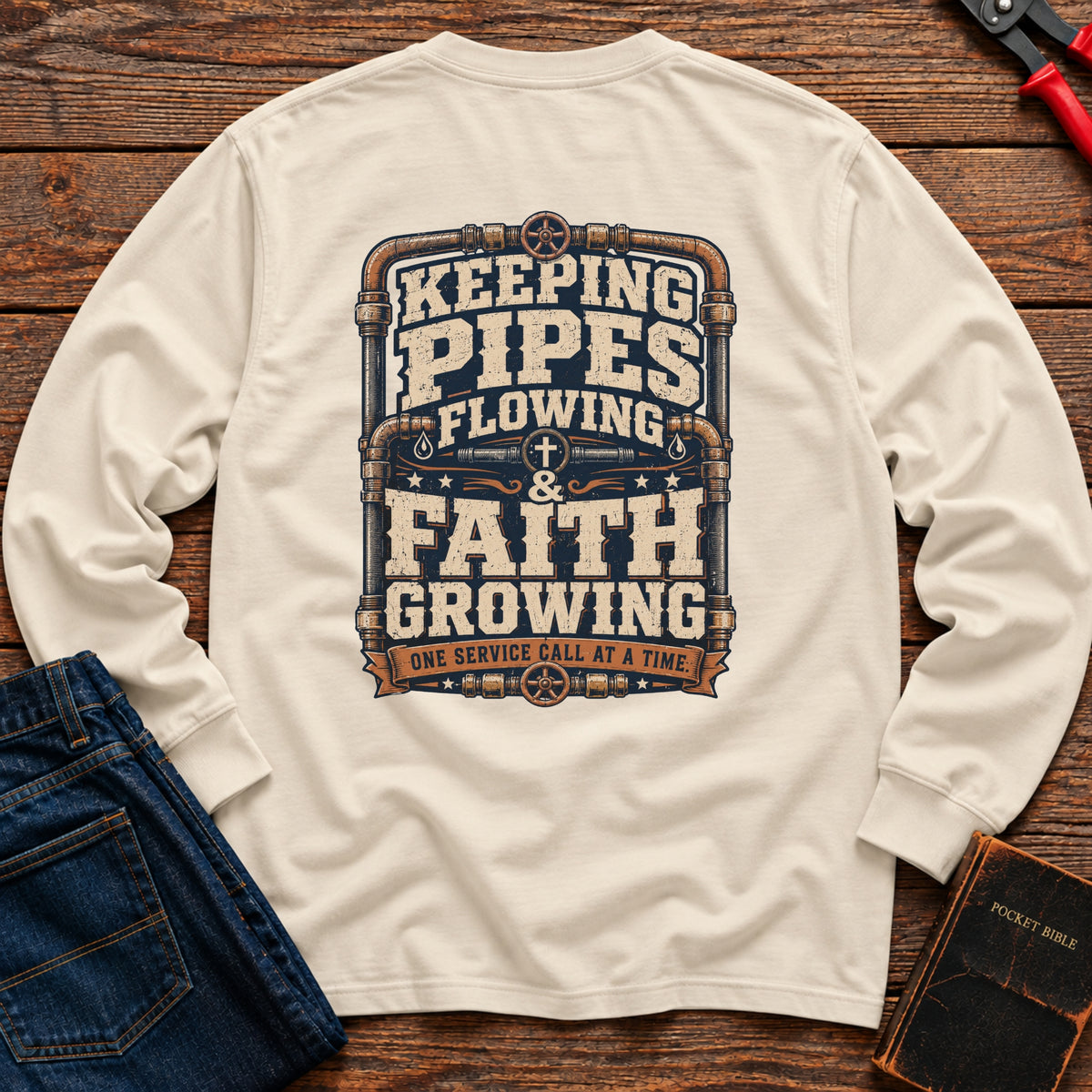 Keeping Pipes Flowing Long Sleeve T-Shirt