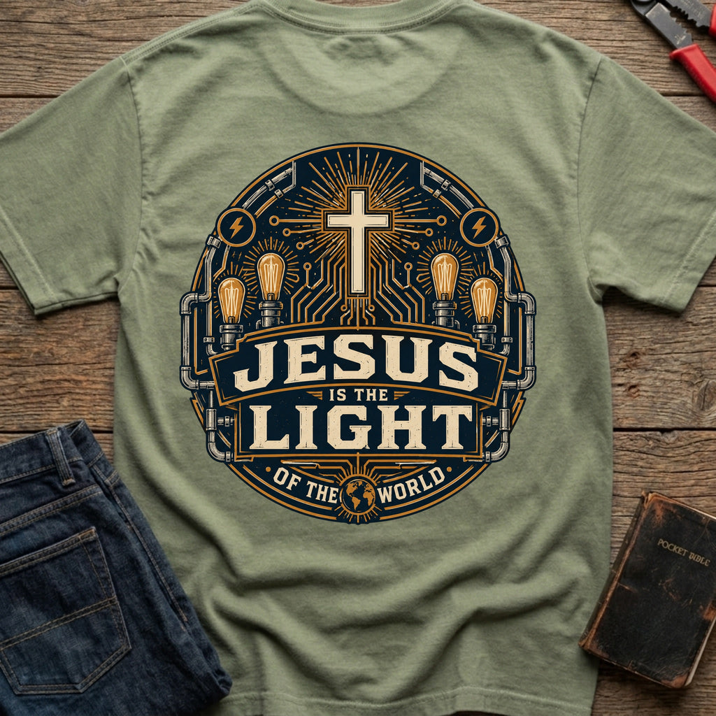 CrossGritOS|asset=104|template=5|color=Moss|view=back|file=Jesus-Is-The-Light-of-The-World-T-Shirt-6a4d3180792210fee9060bd2-printify-art-1-2_Moss_back_template-5.jpg