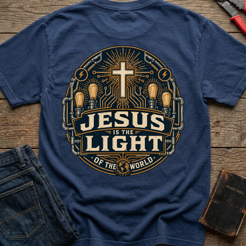 CrossGritOS|asset=104|template=2|color=Navy|view=back|file=Jesus-Is-The-Light-of-The-World-T-Shirt-6a4d3180792210fee9060bd2-printify-art-1-2_Navy_back_template-2.jpg