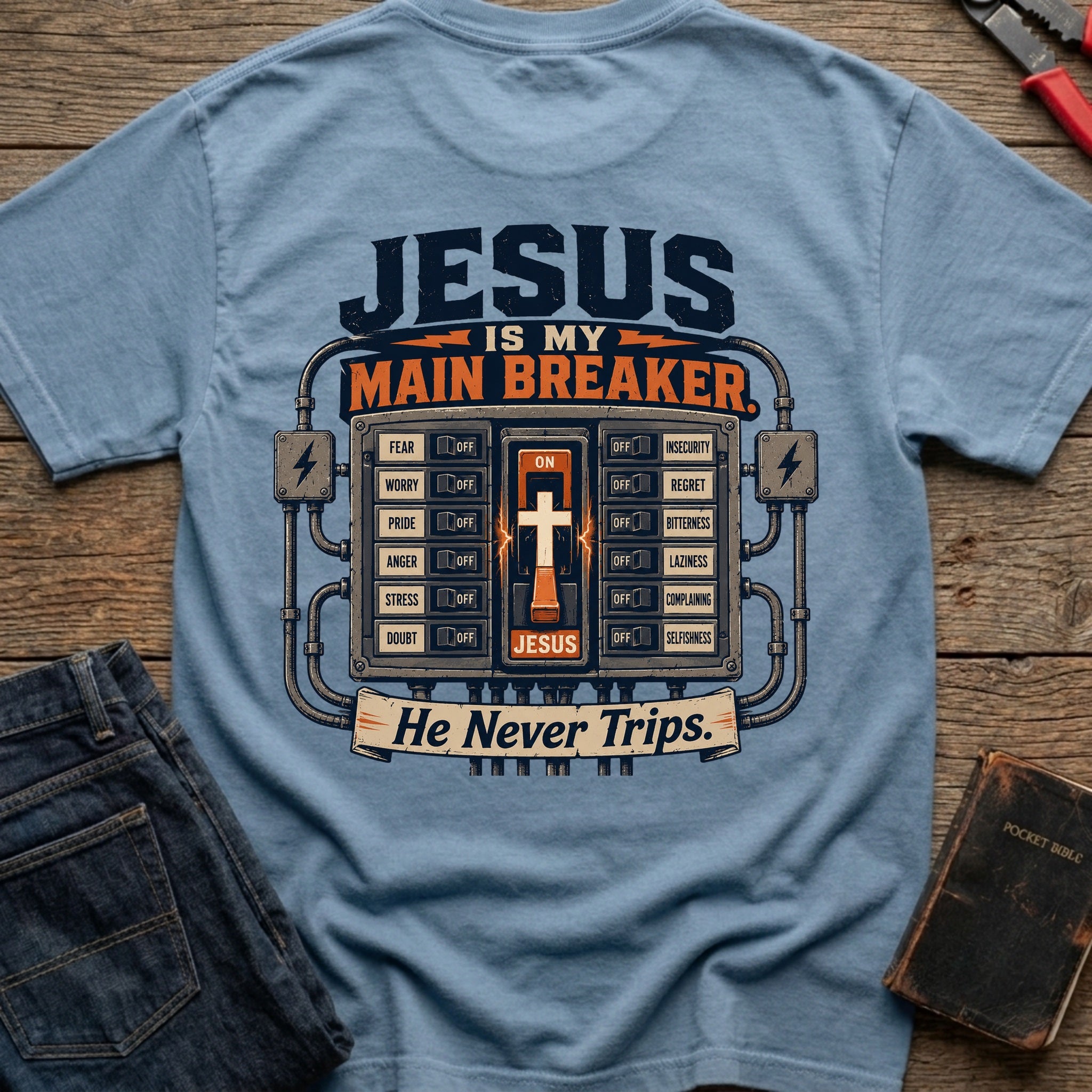 CrossGritOS|asset=56|template=6|color=Blue Jean|view=back|file=Jesus-is-My-Main-Breaker-T-Shirt-6a514eb6ba0bae4e8601566a-printify-art-2-2_Blue-Jean_back_template-6.jpg