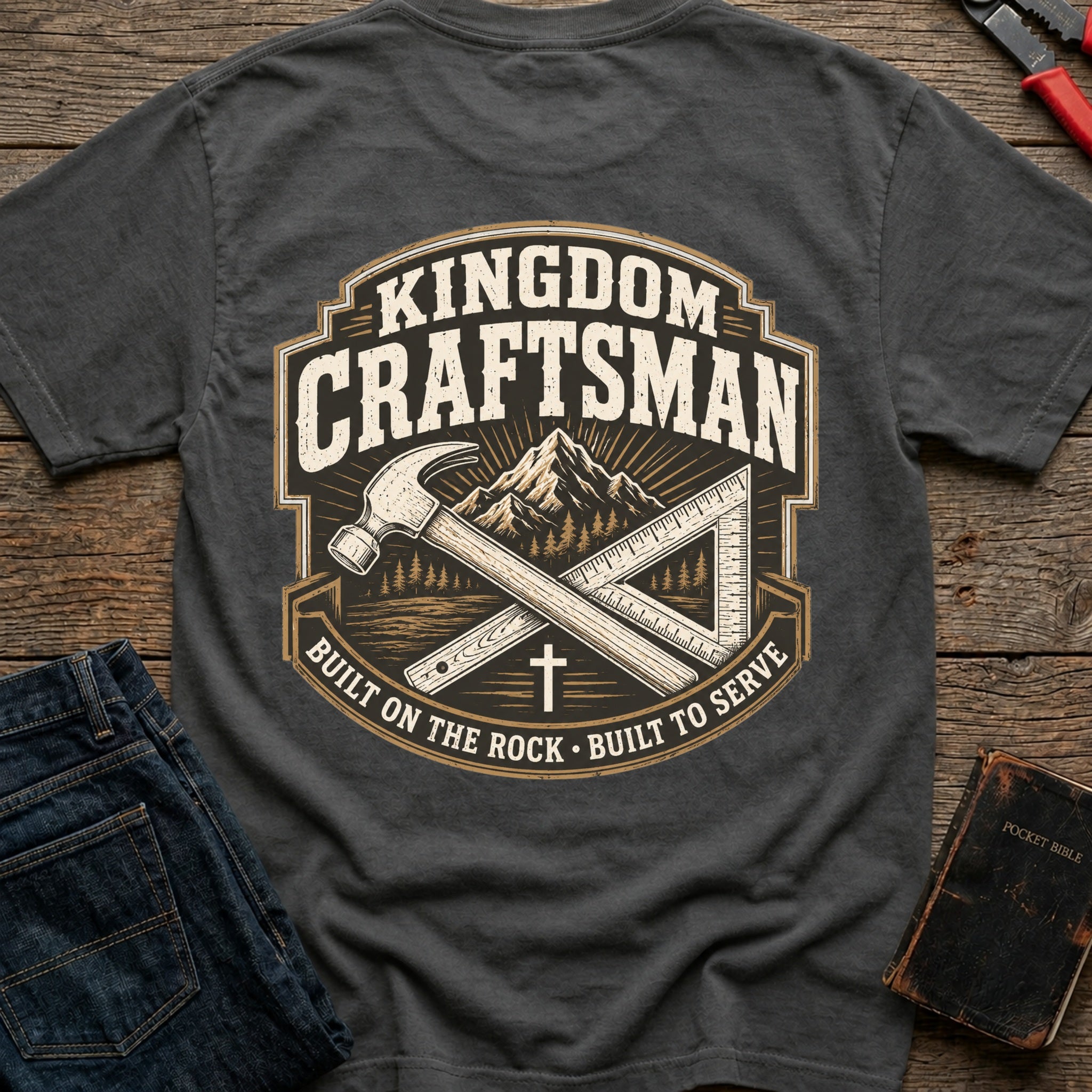 CrossGritOS|asset=16|template=1|color=Pepper|view=back|file=Kingdom-Craftsman-T-Shirt-6a58079554e8d47b5007ec77-printify-art-1-2_Pepper_back_template-1.jpg