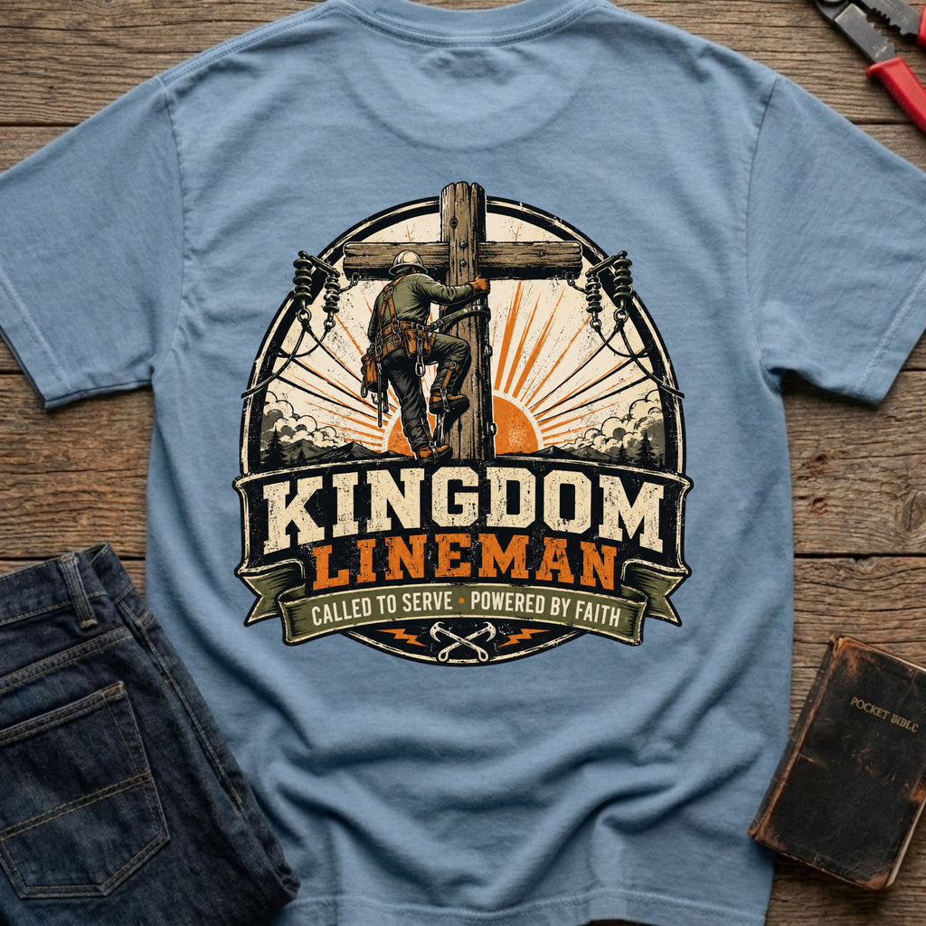CrossGritOS|asset=45|template=6|color=Blue Jean|view=back|file=Kingdom-Lineman-T-Shirt-6a553cb6ca43ca1a190e4794-printify-art-1-2_Blue-Jean_back_template-6.jpg