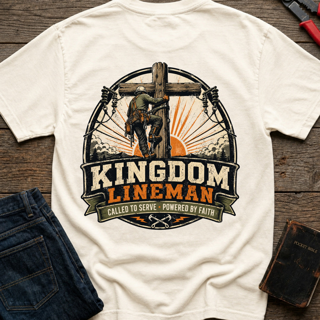 CrossGritOS|asset=45|template=3|color=Ivory|view=back|file=Kingdom-Lineman-T-Shirt-6a553cb6ca43ca1a190e4794-printify-art-1-2_Ivory_back_template-3.jpg
