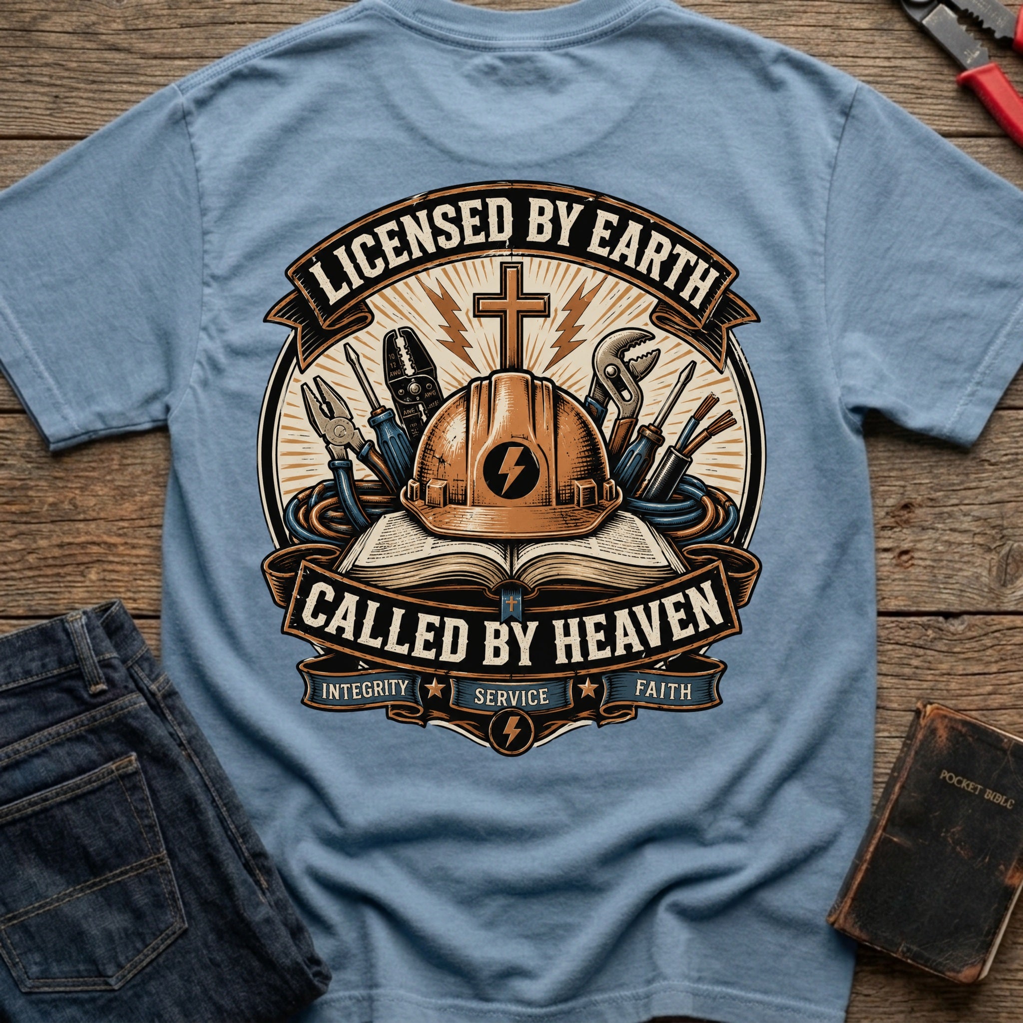 CrossGritOS|asset=101|template=6|color=Blue Jean|view=back|file=Licensed-By-Earth-Called-By-Heaven-T-Shirt-6a4d32e71615977f25018c7f-printify-art-1-2_Blue-Jean_back_template-6.jpg