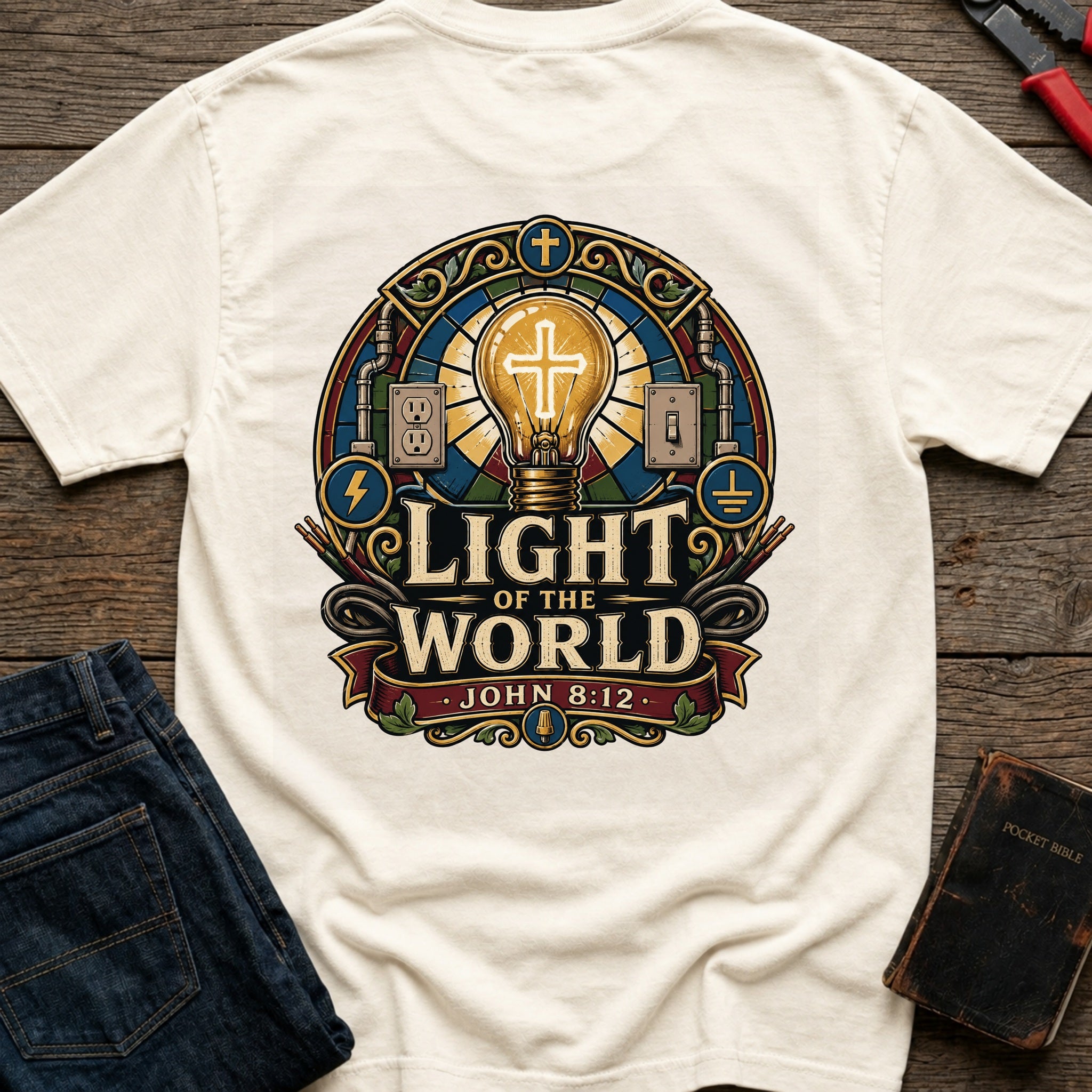 CrossGritOS|asset=100|template=3|color=Ivory|view=back|file=Light-of-The-World-T-Shirt-6a4d334439c8b083da004e85-printify-art-1-2_Ivory_back_template-3.jpg