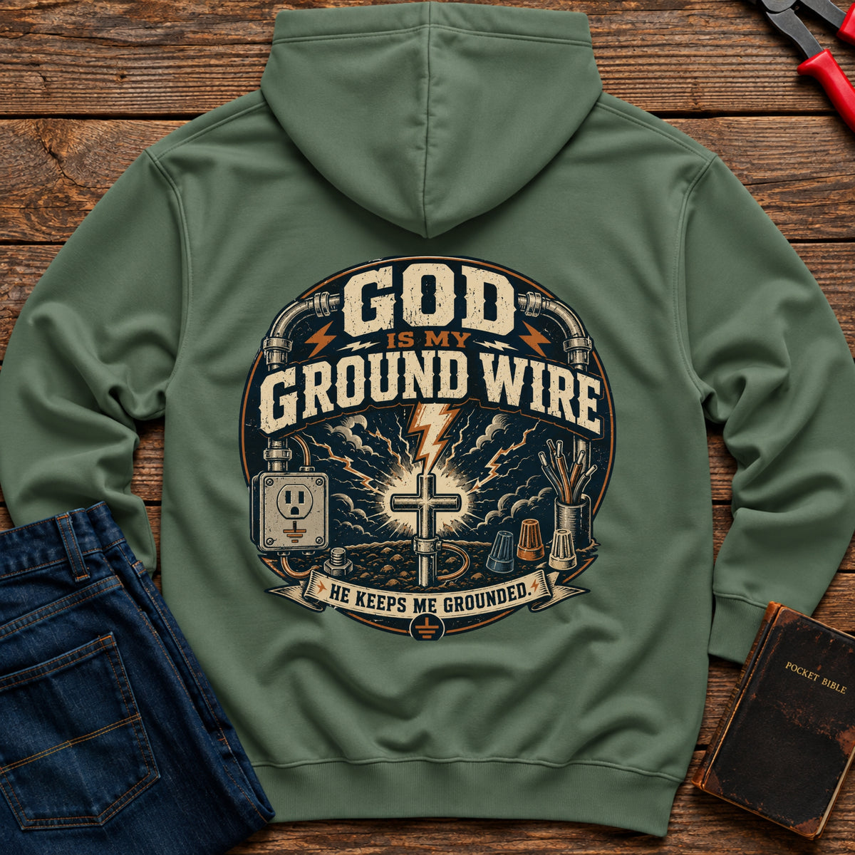 God Is My Ground Wire Hoodie