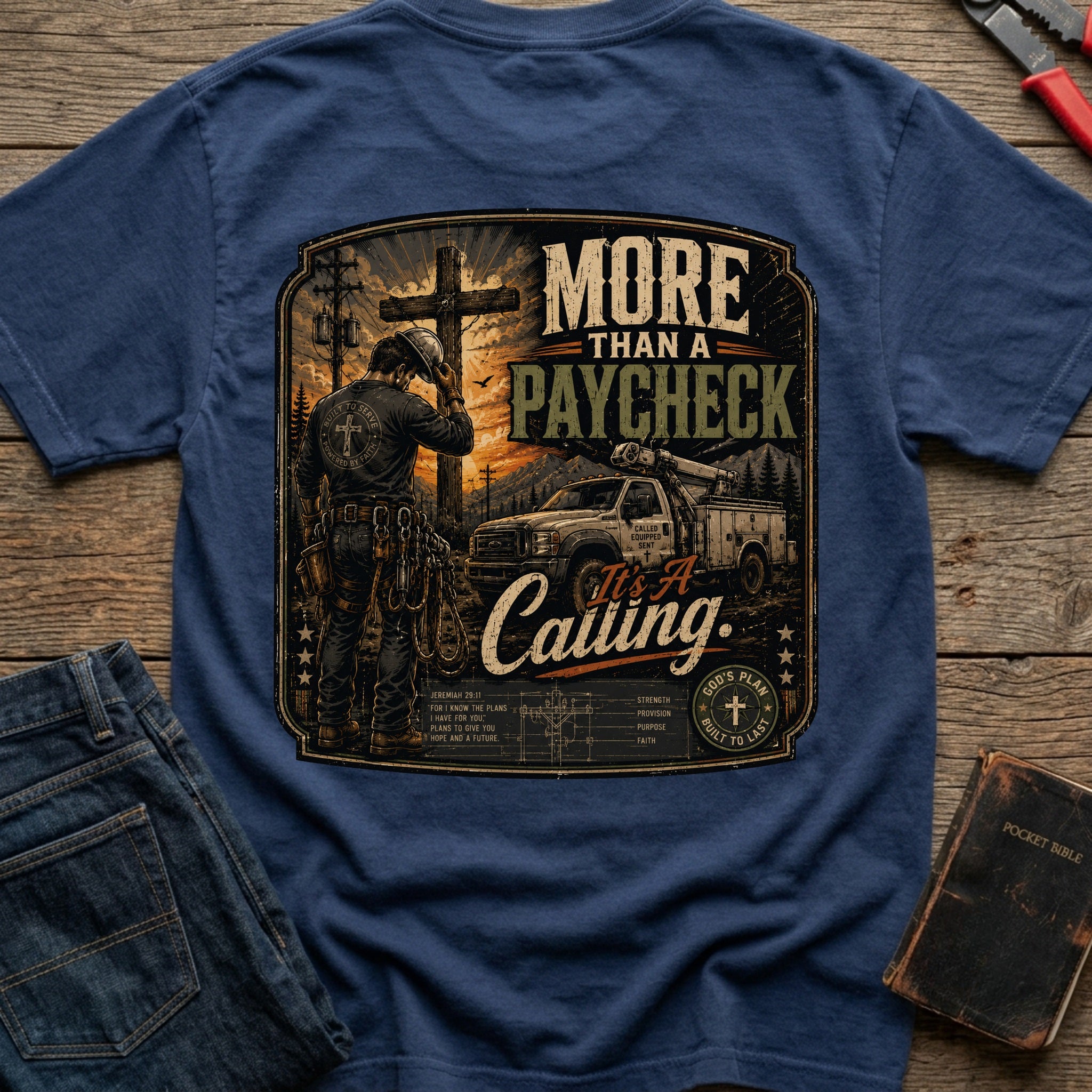 CrossGritOS|asset=4|template=2|color=Navy|view=back|file=More-Than-A-Paycheck-T-Shirt-6a553da99c5e5c593a0adc8f-printify-art-1_Navy_back_template-2.jpg
