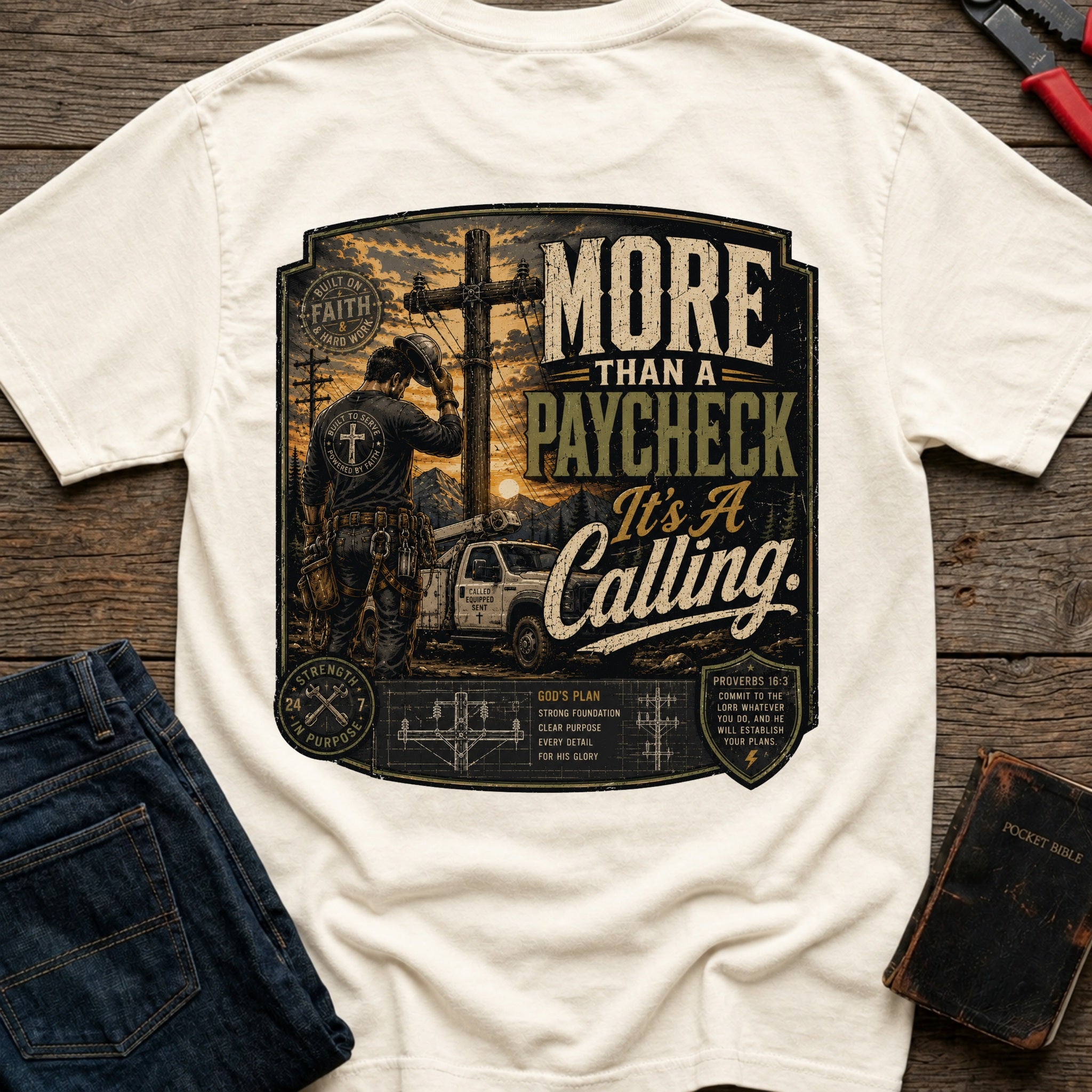 CrossGritOS|asset=44|template=3|color=Ivory|view=back|file=More-Than-a-Paycheck-It-s-a-Calling-T-Shirt-6a553e3e566692467d0393e1-printify-art-1-2_Ivory_back_template-3.jpg