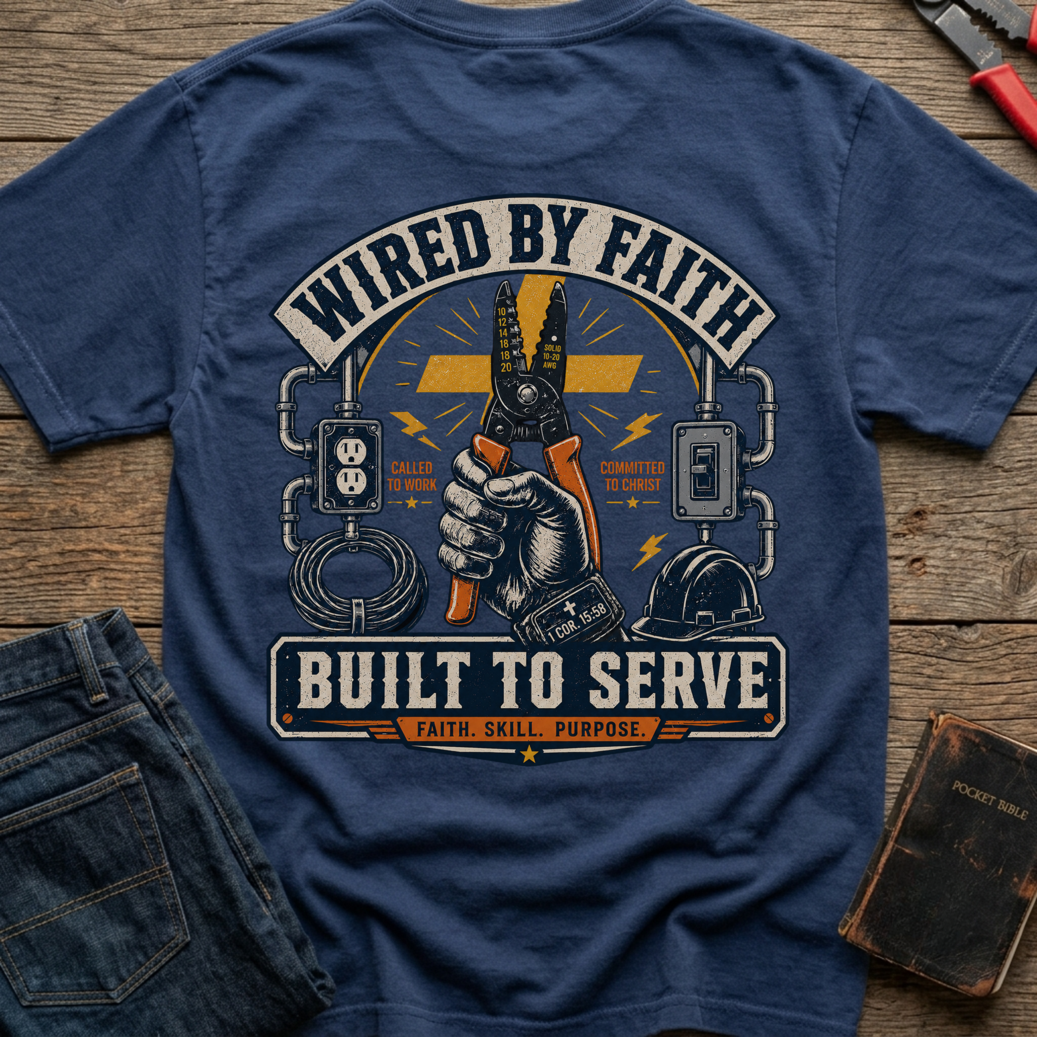 Wired By Faith T-Shirt