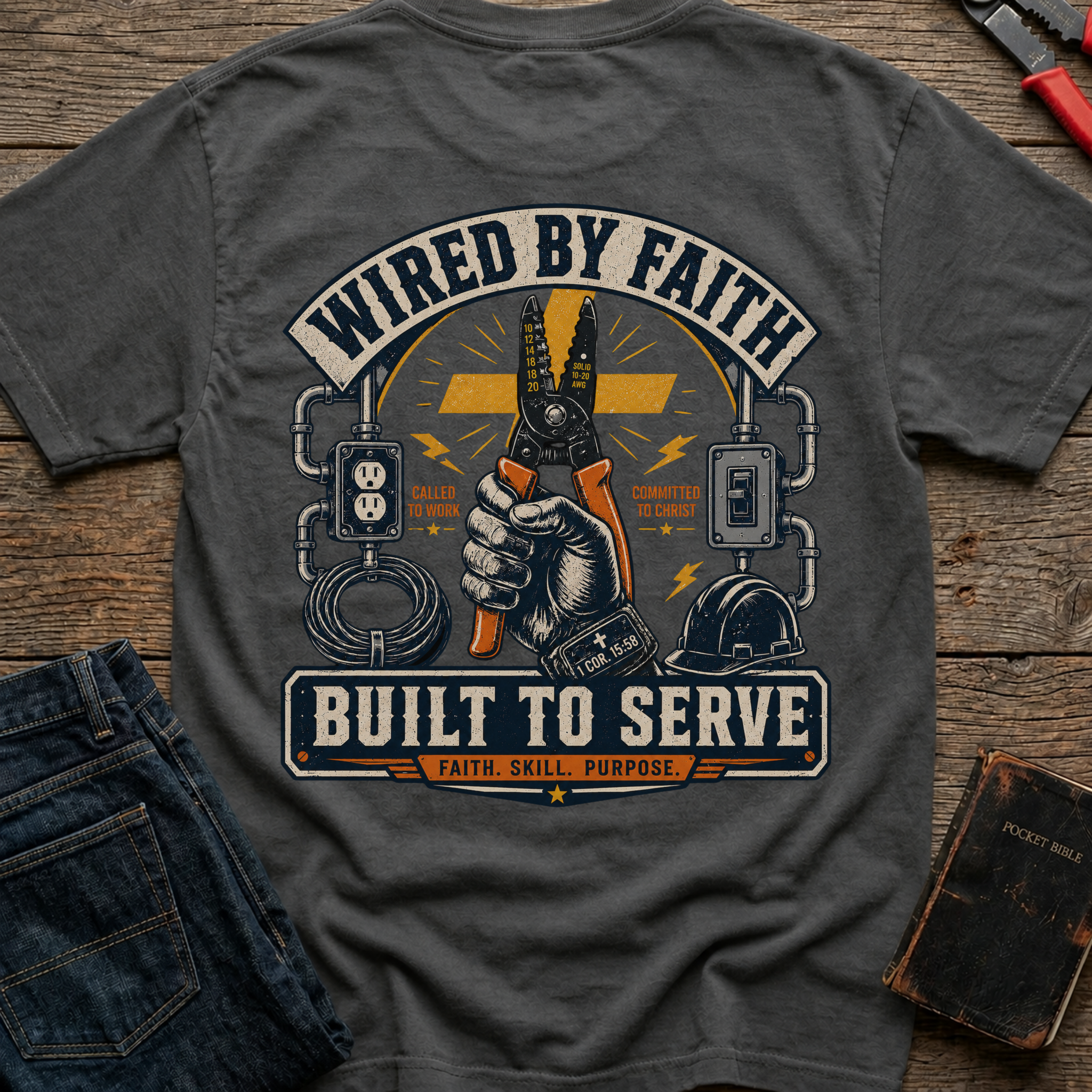 Wired By Faith T-Shirt