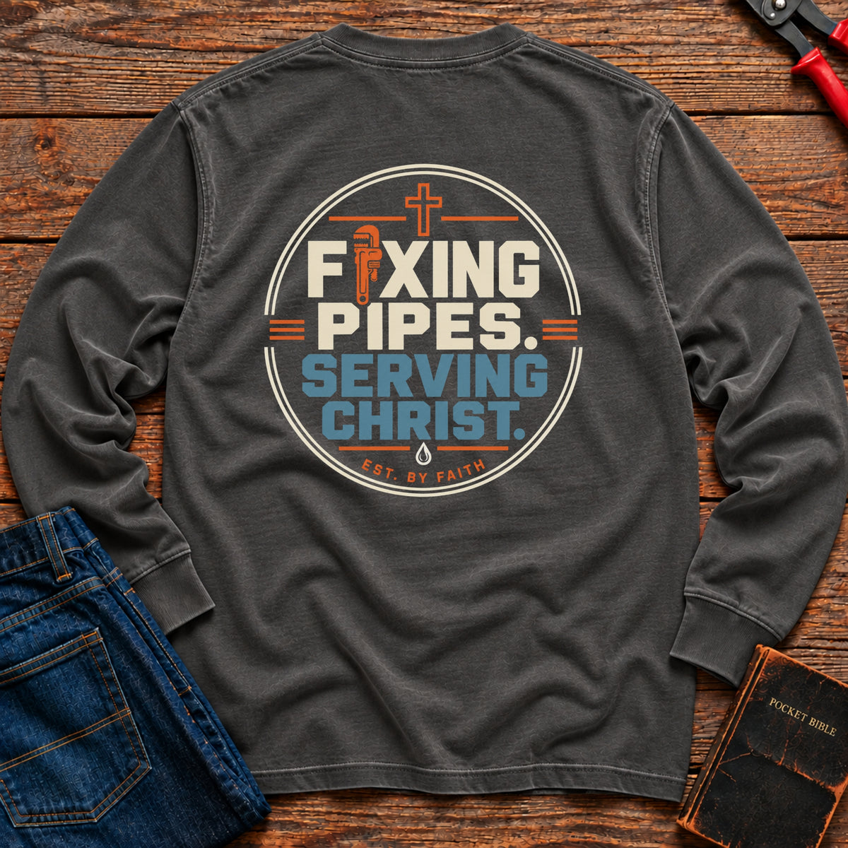 Fixing Pipes Long Sleeve T-Shirt