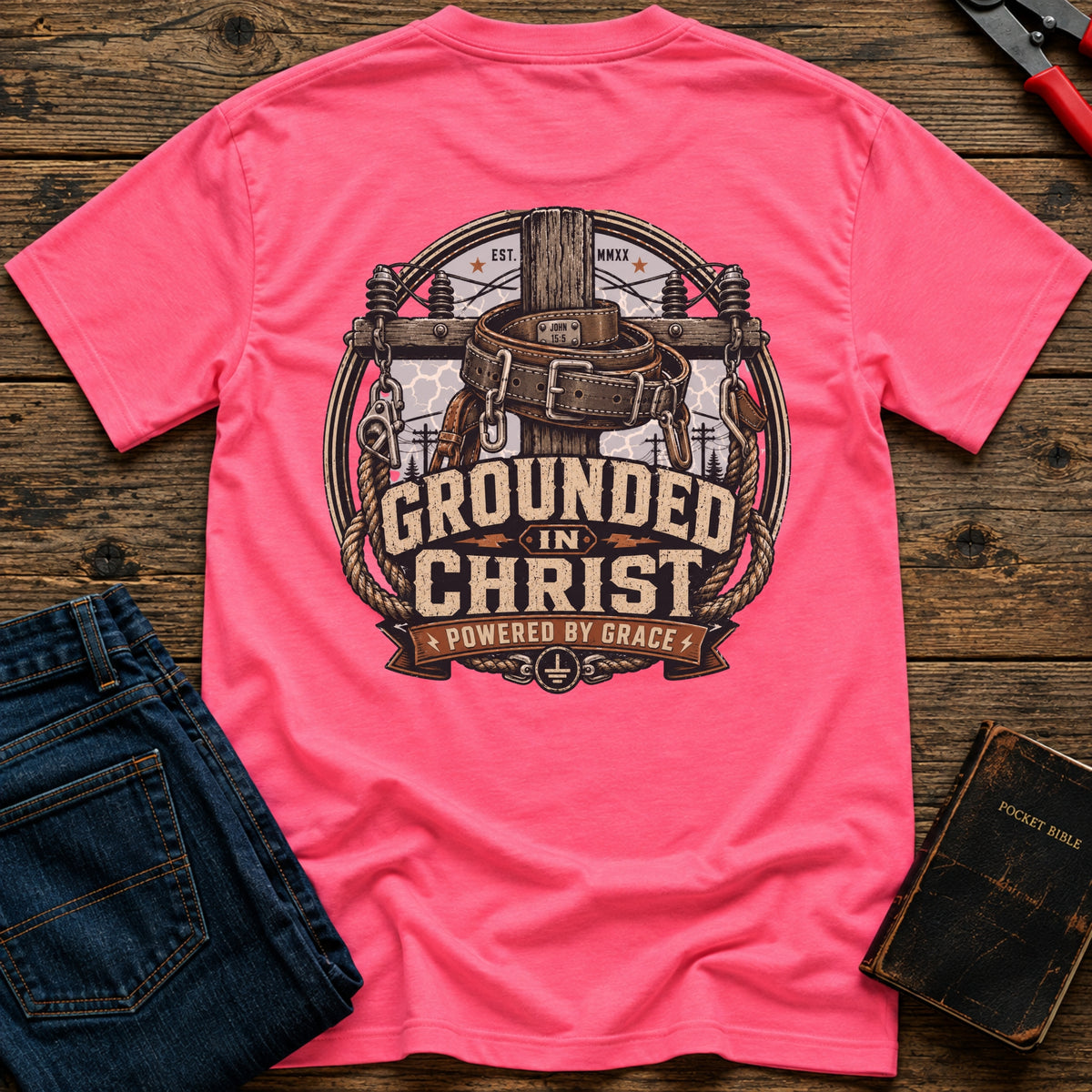 Grounded In Christ Hi-Vis T-Shirt