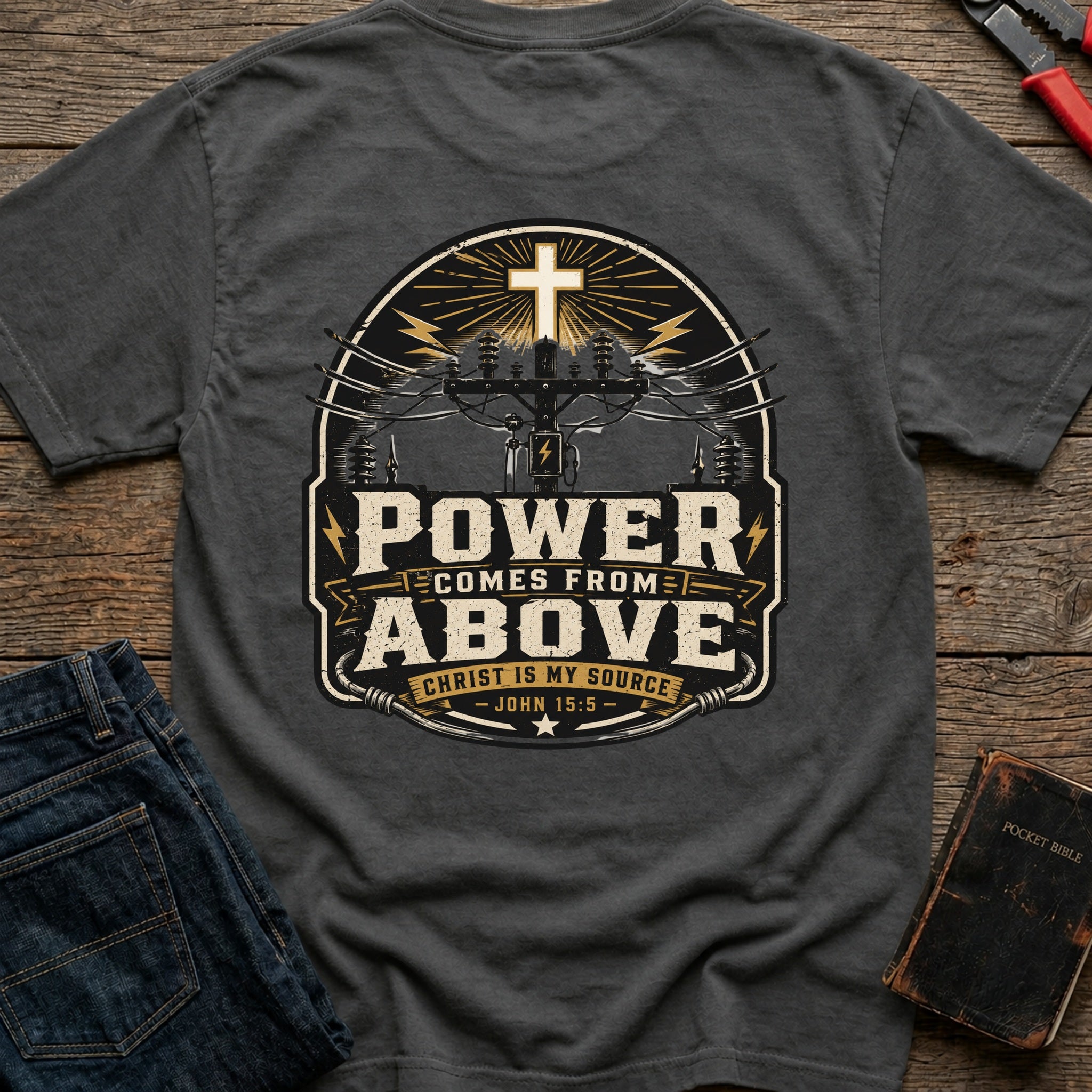 CrossGritOS|asset=95|template=1|color=Pepper|view=back|file=Power-Comes-From-Above-Christ-is-My-Source-T-Shirt-6a4d356a1615977f25018f48-printify-art-2-2_Pepper_back_template-1.jpg