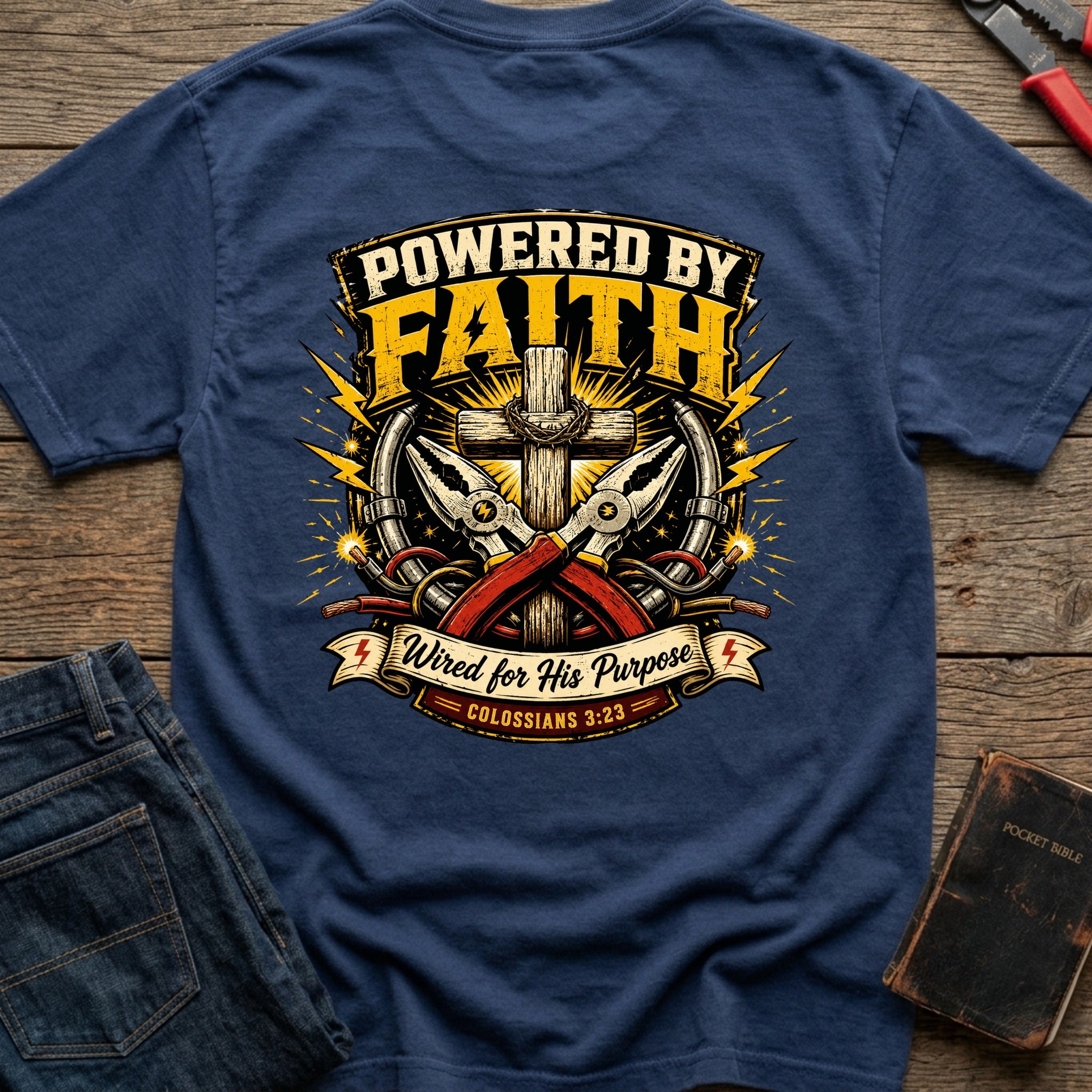 CrossGritOS|asset=97|template=2|color=Navy|view=back|file=Powered-By-Faith-Wired-for-His-Purpose-T-Shirt-6a4d348a792210fee9060ec9-printify-art-1-2_Navy_back_template-2.jpg