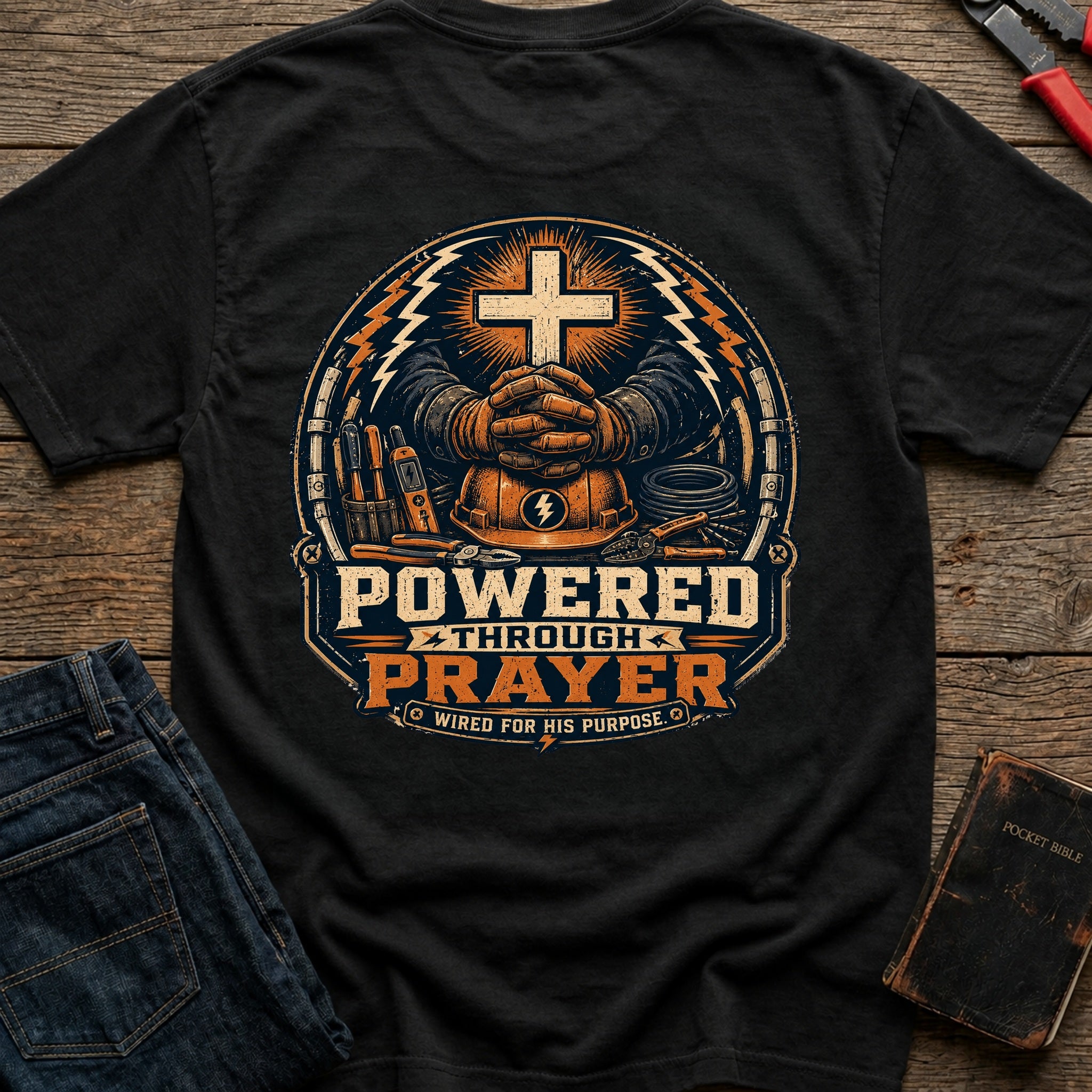 CrossGritOS|asset=92|template=4|color=Black|view=back|file=Powered-Through-Prayer-Wired-For-His-Purpose-T-Shirt-6a4d39414a92d0d7f600b042-printify-art-1-2_Black_back_template-4.jpg