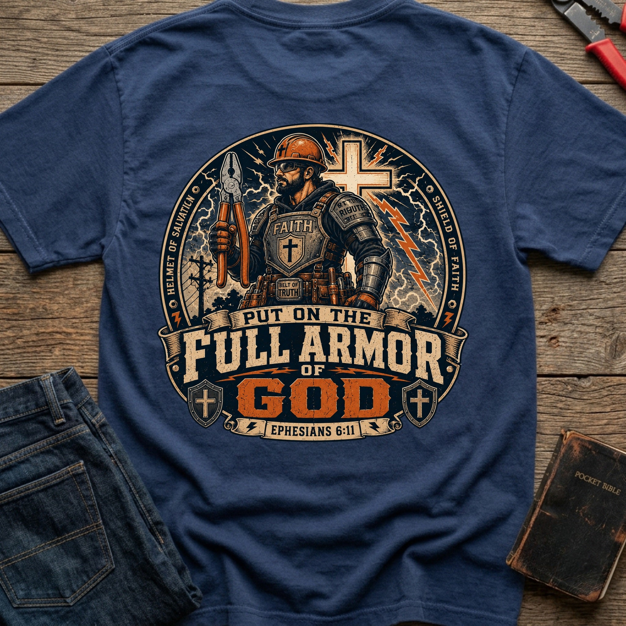 CrossGritOS|asset=91|template=2|color=Navy|view=back|file=Put-On-The-Full-Armor-of-GOD-T-Shirt-6a4d39cfd401cc3803061b5e-printify-art-1-2_Navy_back_template-2.jpg