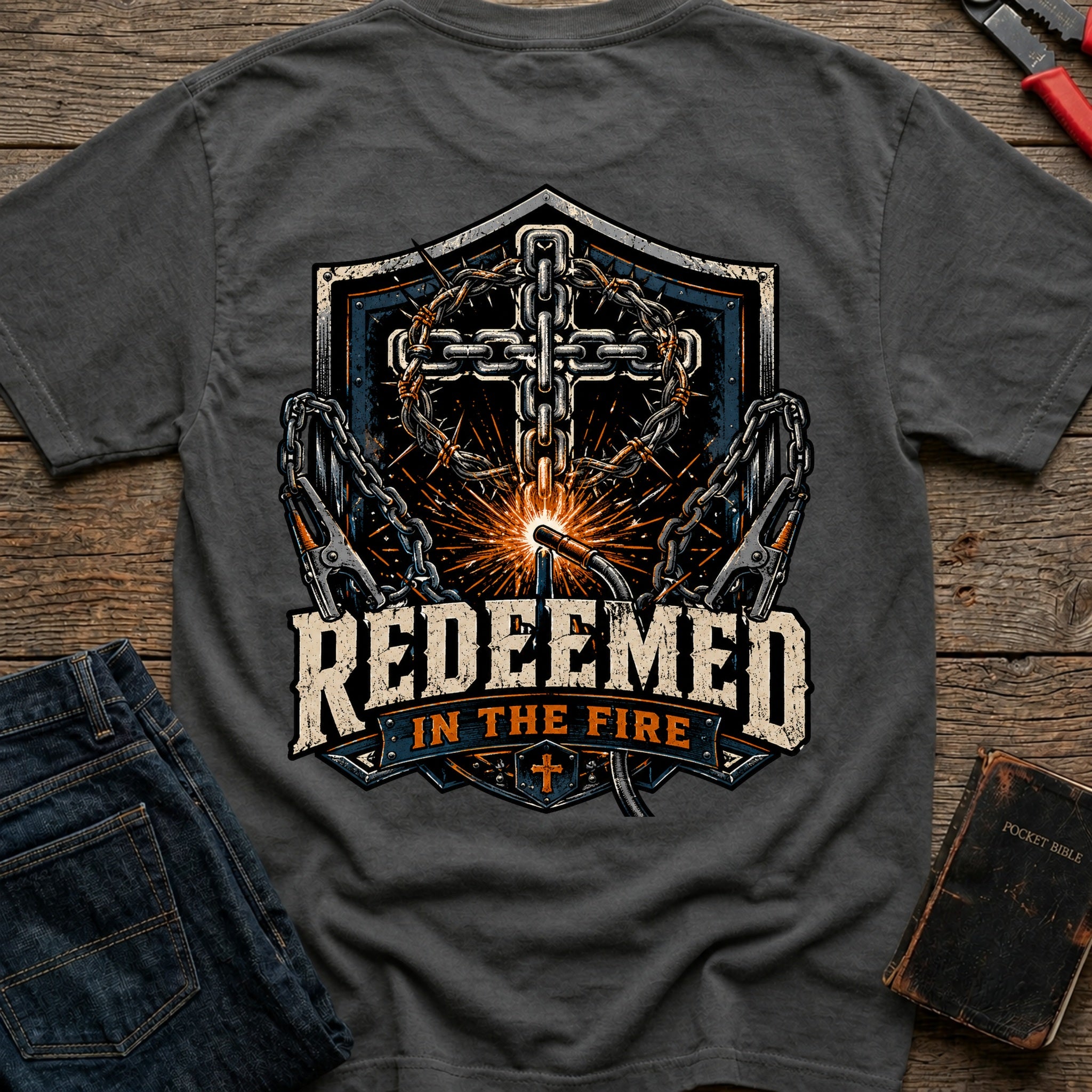 CrossGritOS|asset=72|template=1|color=Pepper|view=back|file=Redeemed-In-The-Fire-T-Shirt-6a4fe4e56e3824081a05d61e-printify-art-1-2_Pepper_back_template-1.jpg