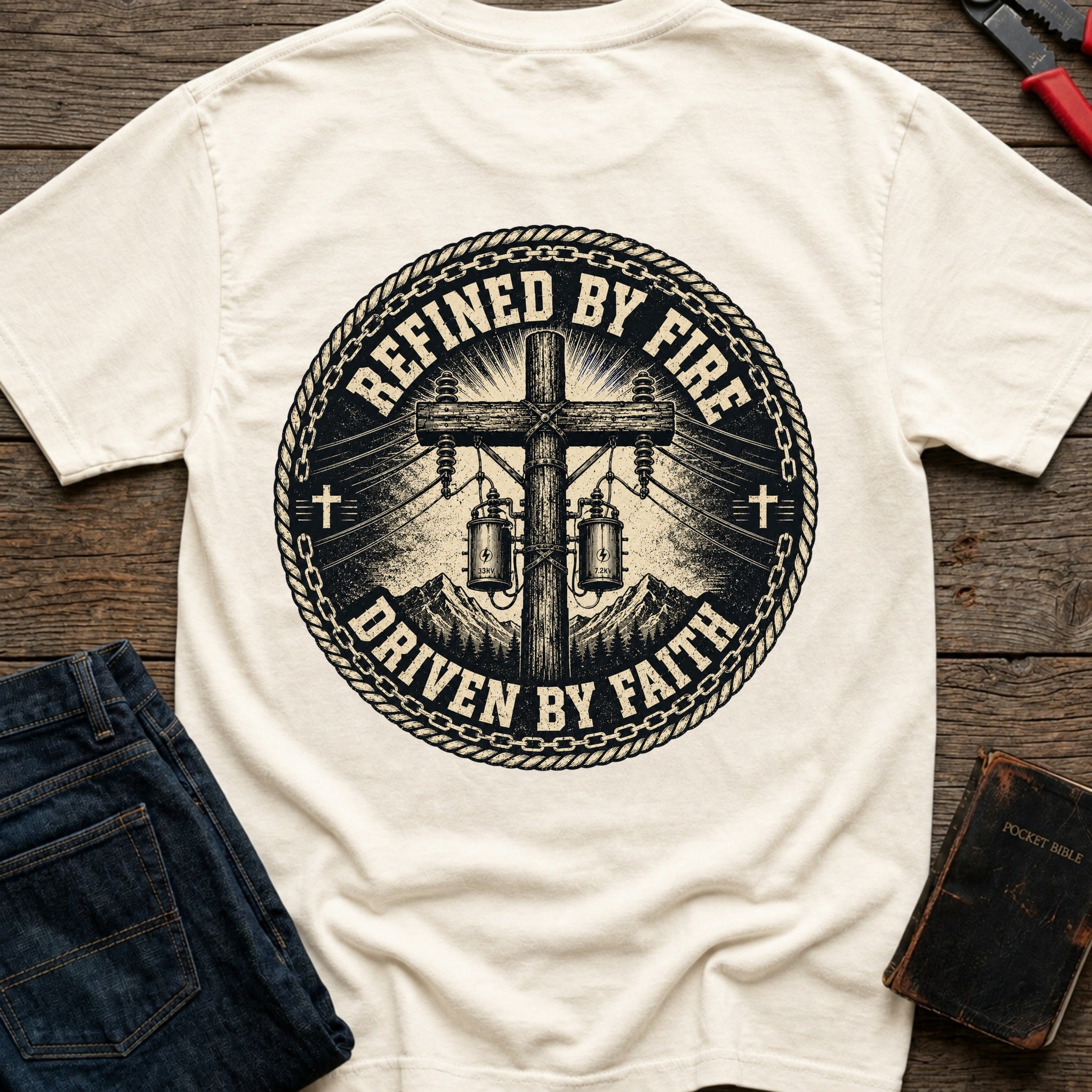 CrossGritOS|asset=43|template=3|color=Ivory|view=back|file=Refined-By-Fire-Driven-By-Faith-T-Shirt-6a553eea4c3e40d240089410-printify-art-1-2_Ivory_back_template-3.jpg