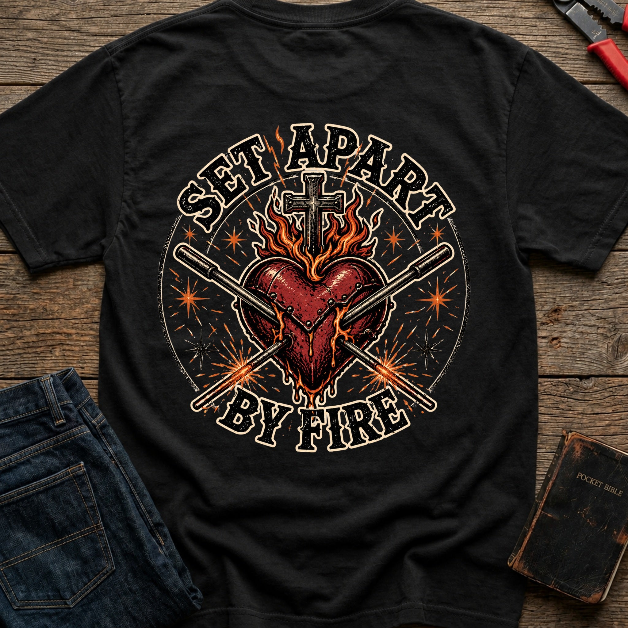 CrossGritOS|asset=71|template=4|color=Black|view=back|file=Set-Apart-By-Fire-T-Shirt-6a4fe54c6e3824081a05d696-printify-art-1-2_Black_back_template-4.jpg
