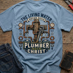 CrossGritOS|asset=25|template=6|color=Blue Jean|view=back|file=The-Living-Water-Never-Fails-T-Shirt-6a56b853d358db9acf0b174a-printify-art-2-2_Blue-Jean_back_template-6.jpg