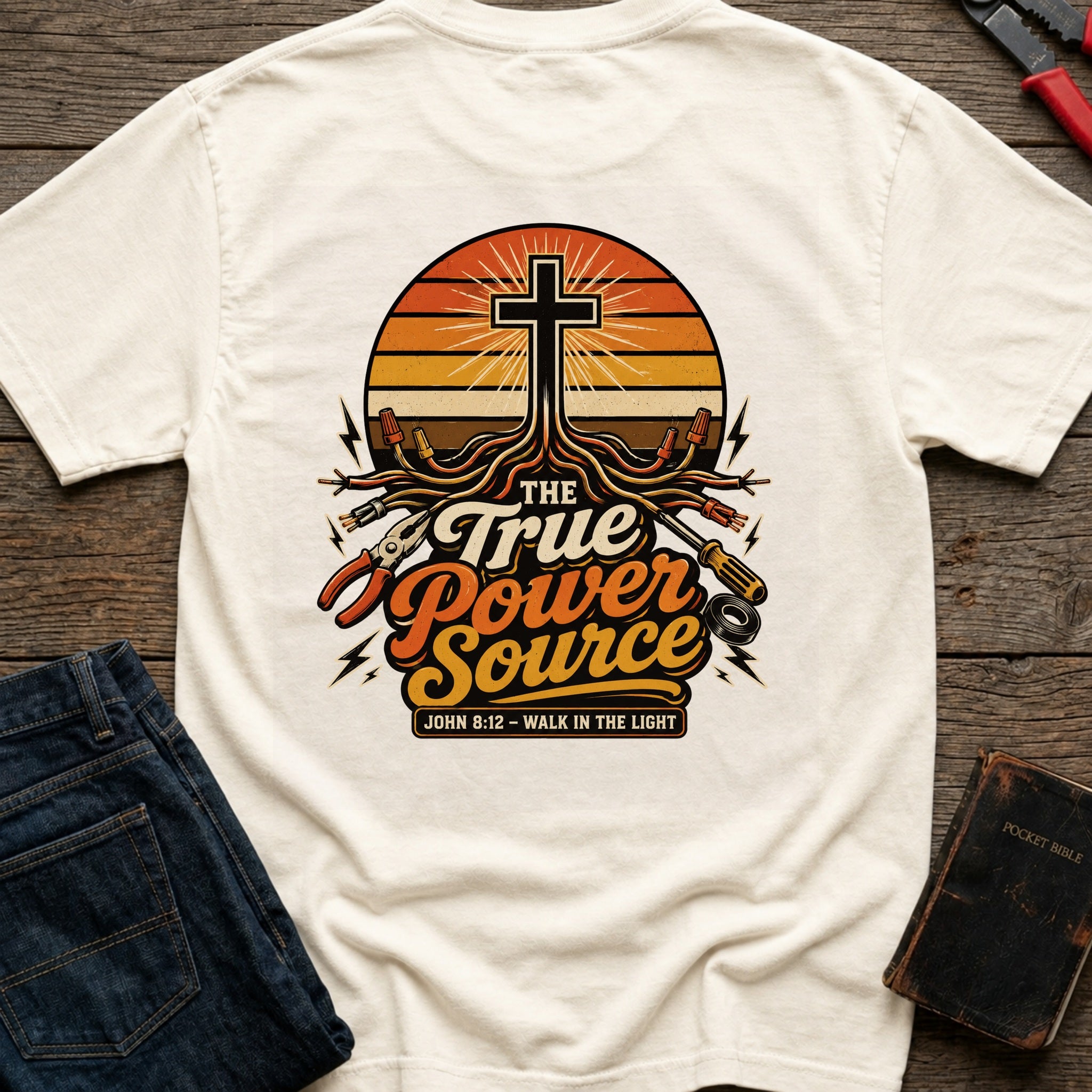 CrossGritOS|asset=90|template=3|color=Ivory|view=back|file=The-True-Power-Source-John-8-12-T-Shirt-6a4d3a2ff81c32f26d0f4f9c-printify-art-1-2_Ivory_back_template-3.jpg