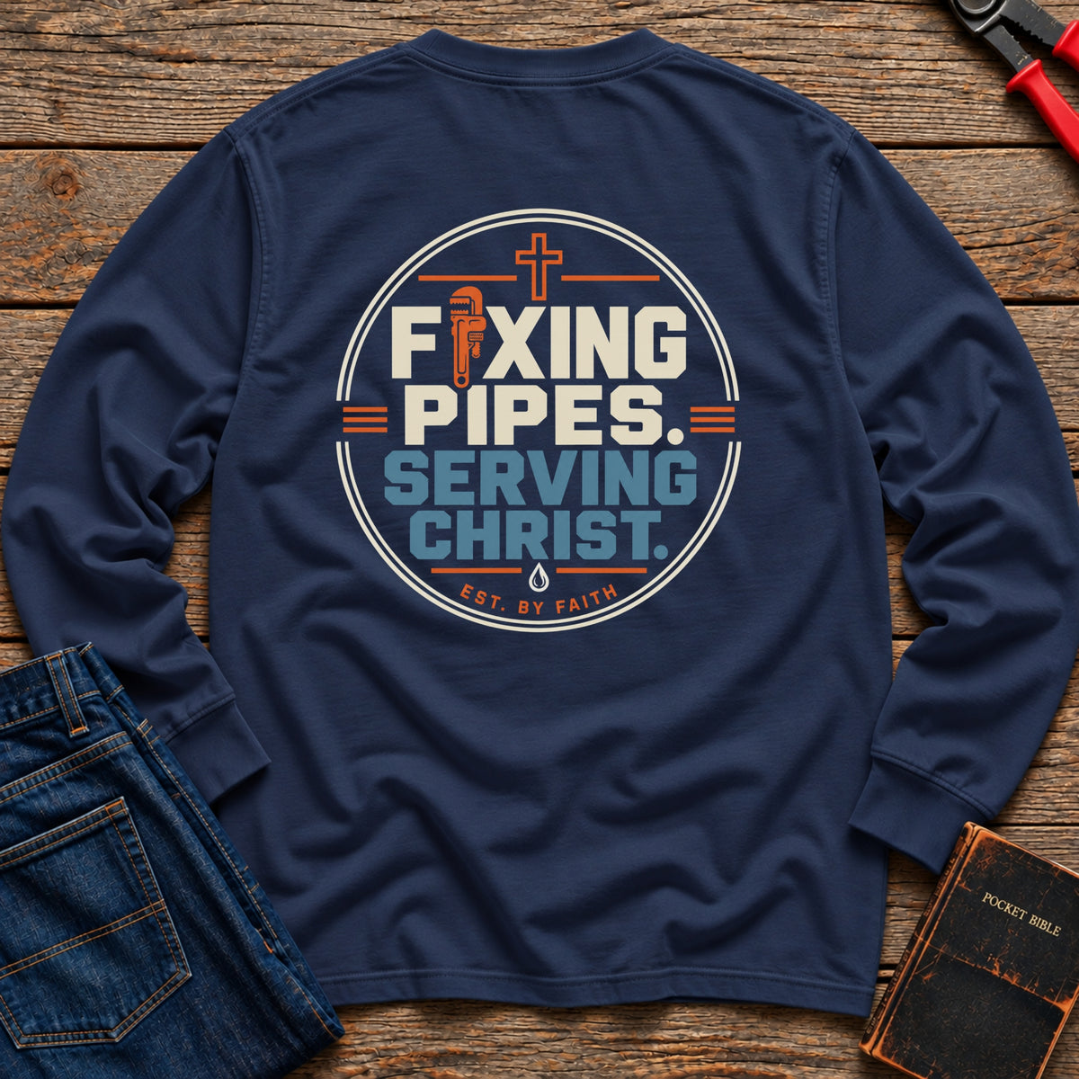 Fixing Pipes Long Sleeve T-Shirt