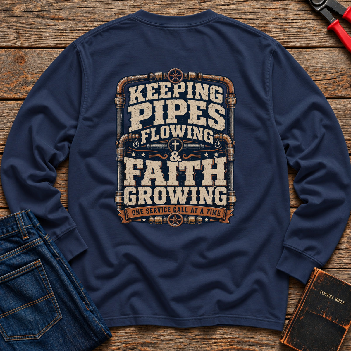 Keeping Pipes Flowing Long Sleeve T-Shirt