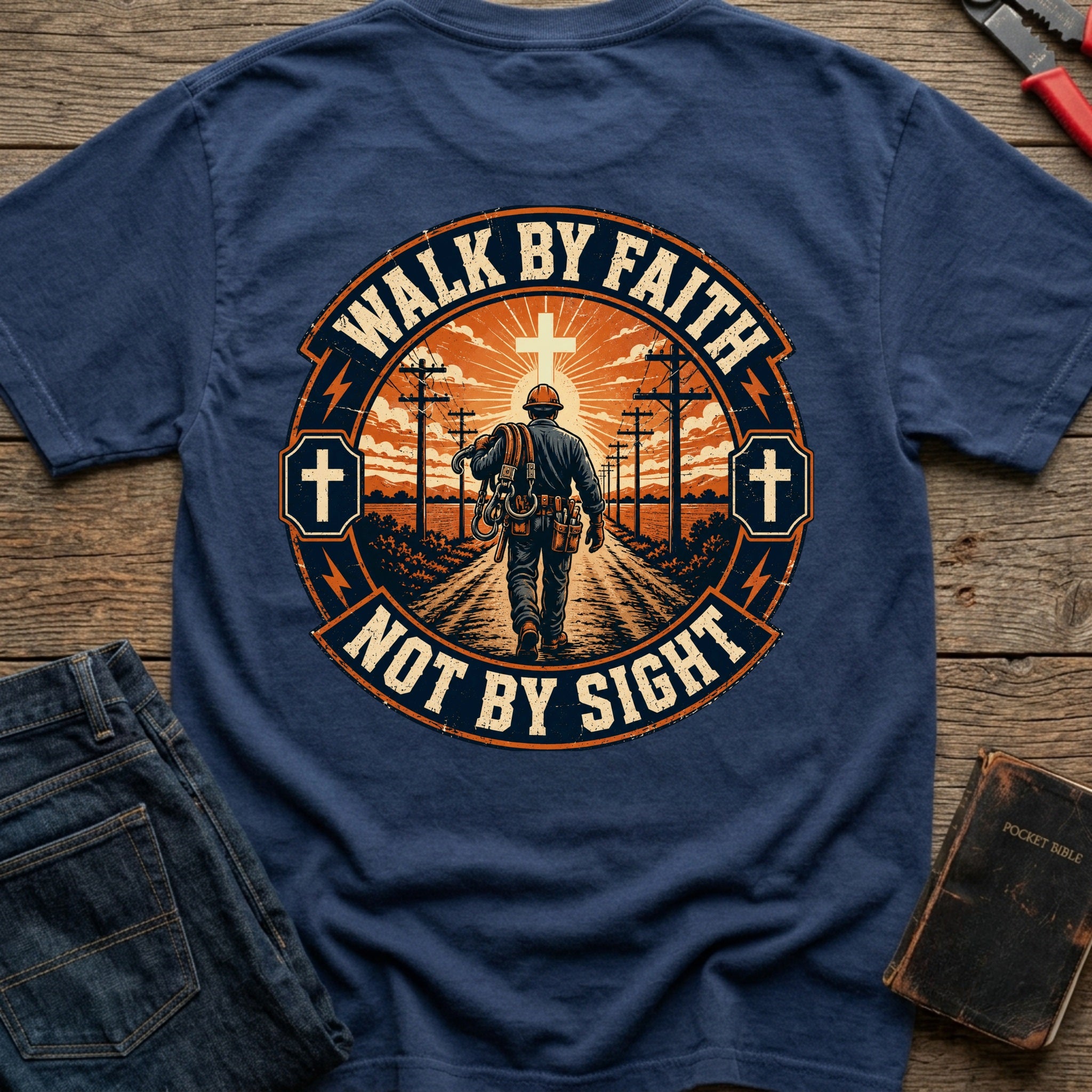 CrossGritOS|asset=89|template=2|color=Navy|view=back|file=Walk-By-Faith-Not-By-Sight-T-Shirt-6a4d3aa7fbc4acb84c0ea5eb-printify-art-1-2_Navy_back_template-2.jpg