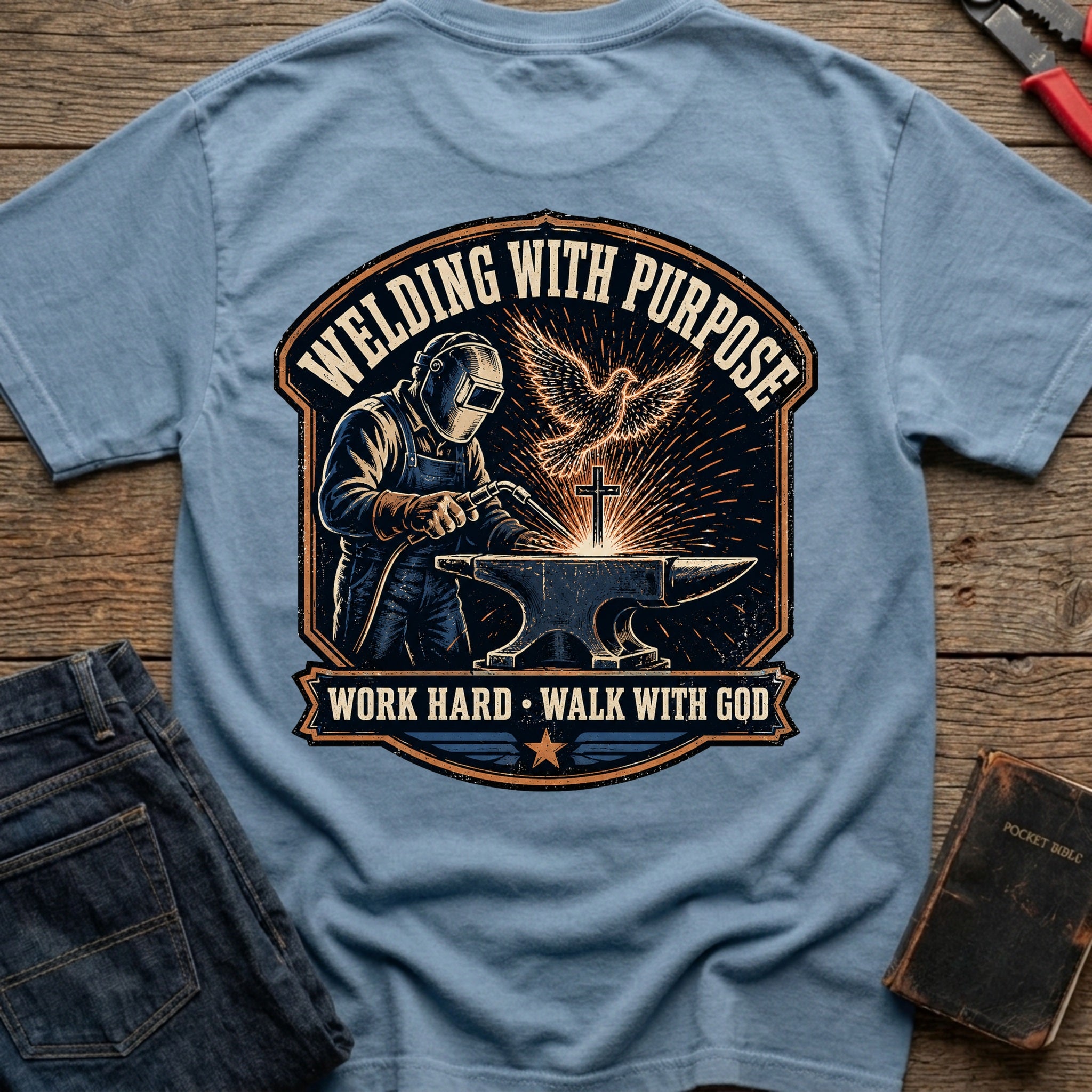 CrossGritOS|asset=70|template=6|color=Blue Jean|view=back|file=Welding-With-Purpose-T-Shirt-6a4fe5b840df2184180f7fe7-printify-art-1-2_Blue-Jean_back_template-6.jpg