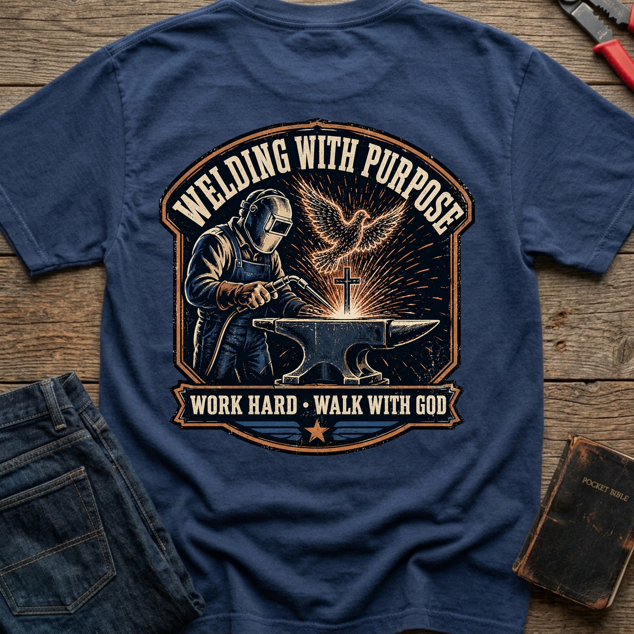 CrossGritOS|asset=70|template=2|color=Navy|view=back|file=Welding-With-Purpose-T-Shirt-6a4fe5b840df2184180f7fe7-printify-art-1-2_Navy_back_template-2.jpg