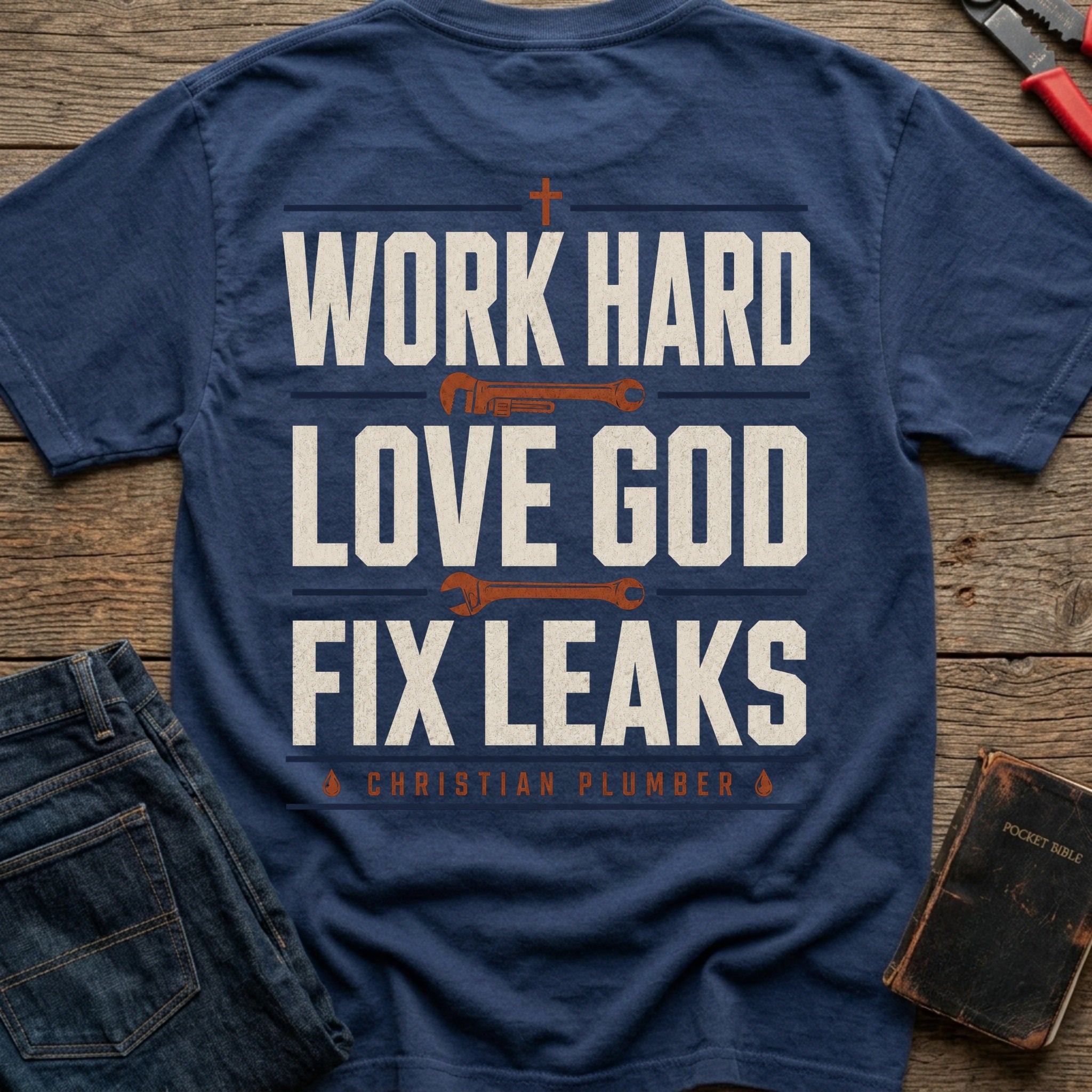 CrossGritOS|asset=23|template=2|color=Navy|view=back|file=Work-Hard-Love-GOD-Fix-Leaks-T-Shirt-6a56b95a87ac713579063404-printify-art-2-2_Navy_back_template-2.jpg