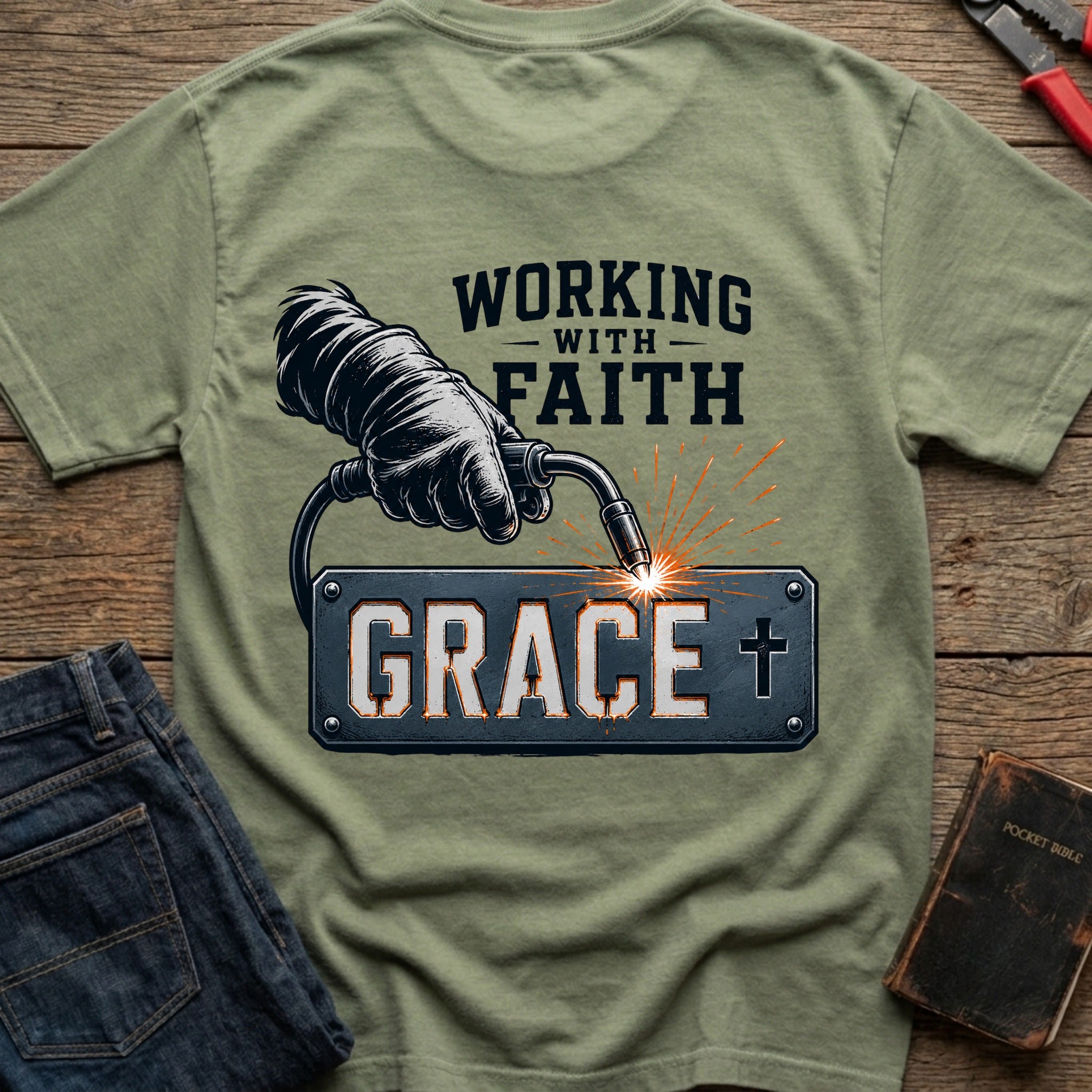 CrossGritOS|asset=69|template=5|color=Moss|view=back|file=Working-With-Faith-T-Shirt-6a4fe602d14261016405001e-printify-art-1-2_Moss_back_template-5.jpg