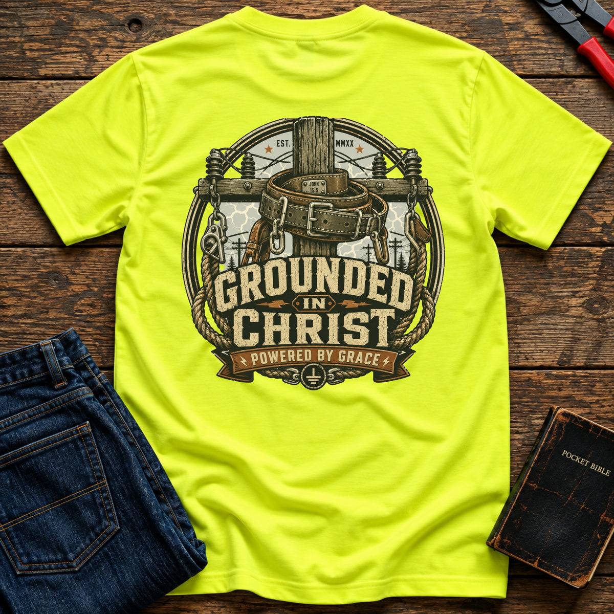 Grounded In Christ Hi-Vis T-Shirt